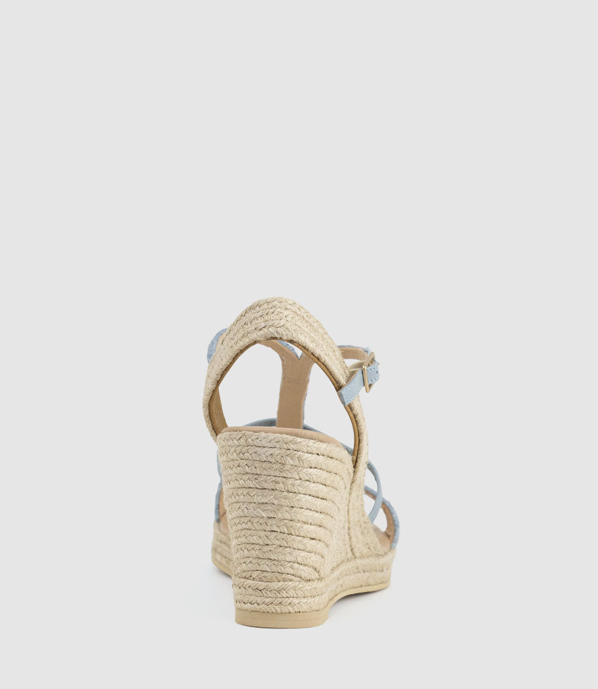 MYSTAL Strappy Sandal Espadrille in Sky - Edward Meller