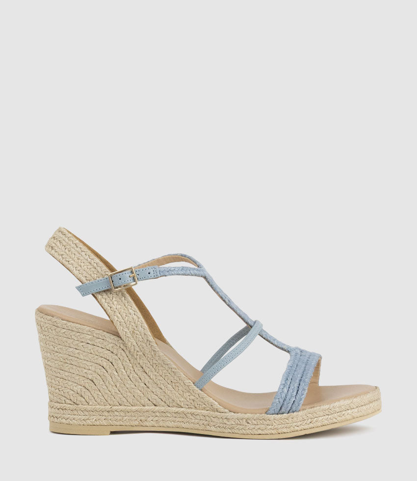 MYSTAL Strappy Sandal Espadrille in Sky - Edward Meller