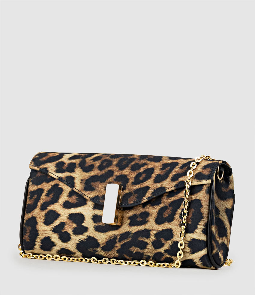 NAIA Foldover Clutch in Animal Silk - Edward Meller