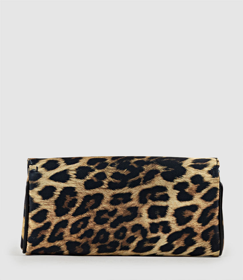 NAIA Foldover Clutch in Animal Silk - Edward Meller
