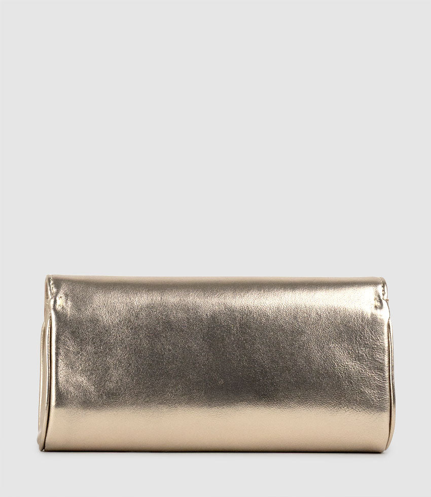 NAIA Foldover Clutch in Rosegold | Edward Meller