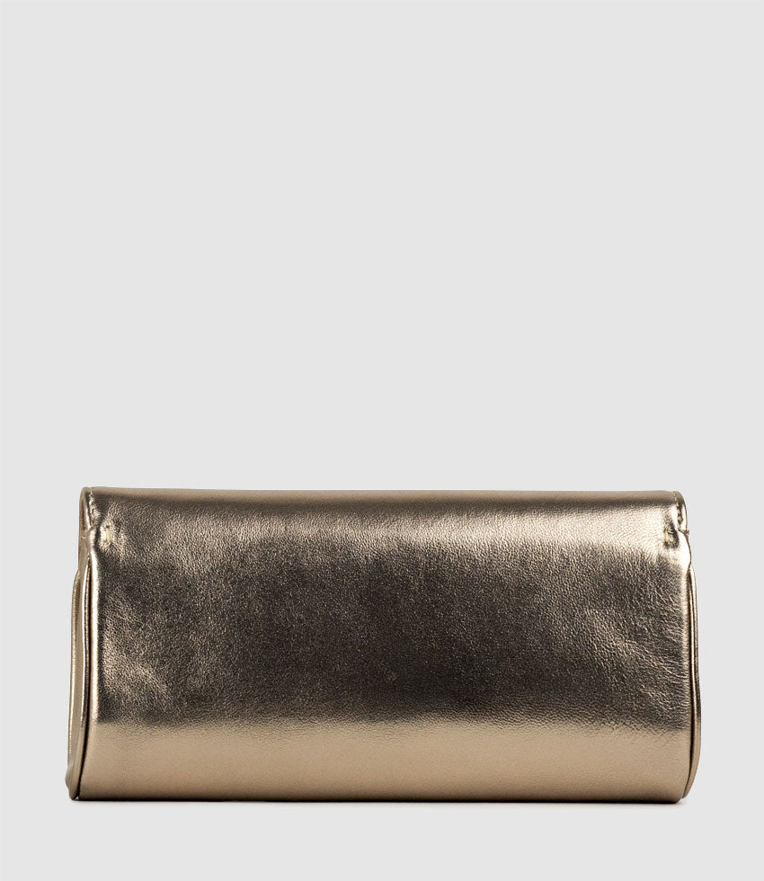 NAIA Foldover Clutch in Rosegold - Edward Meller