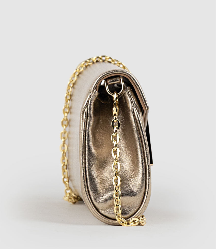 NAIA Foldover Clutch in Black Lace - Edward Meller
