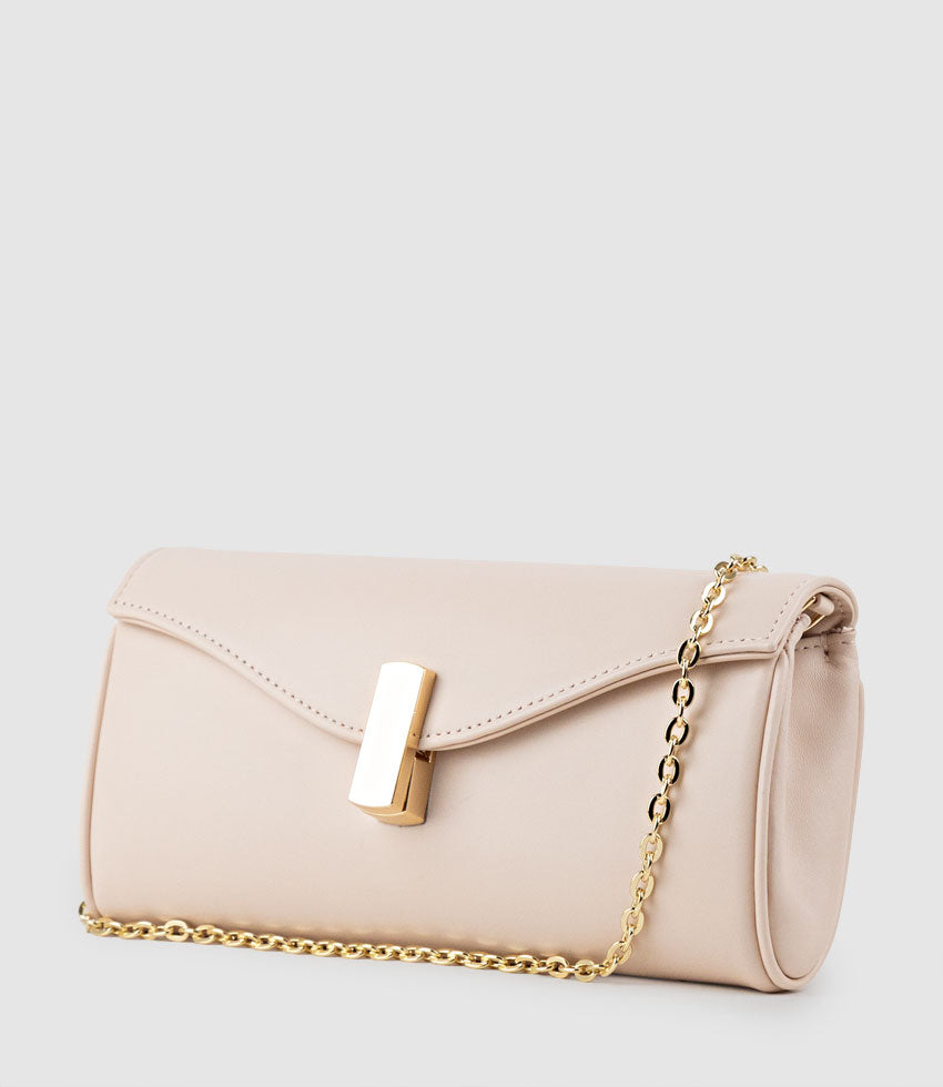 NAIA Foldover Clutch in Shell - Edward Meller