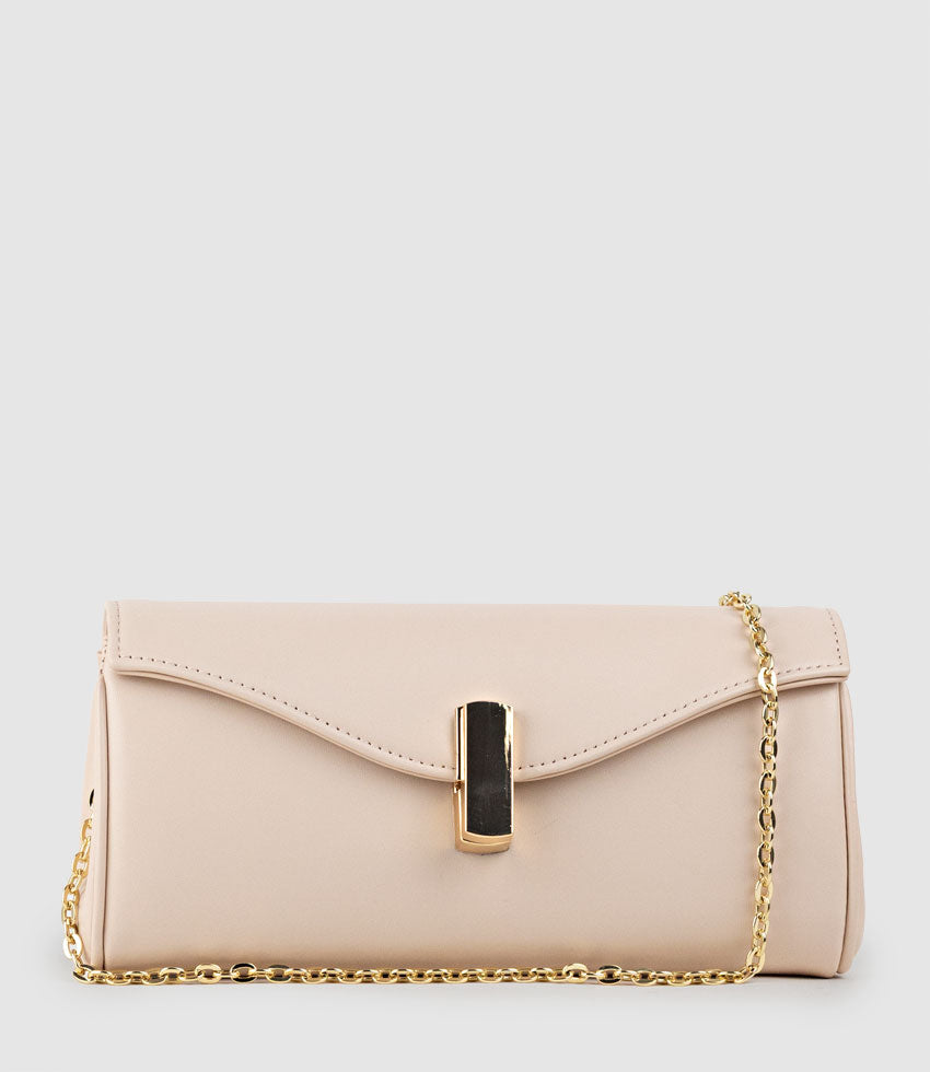 NAIA Foldover Clutch in Shell - Edward Meller