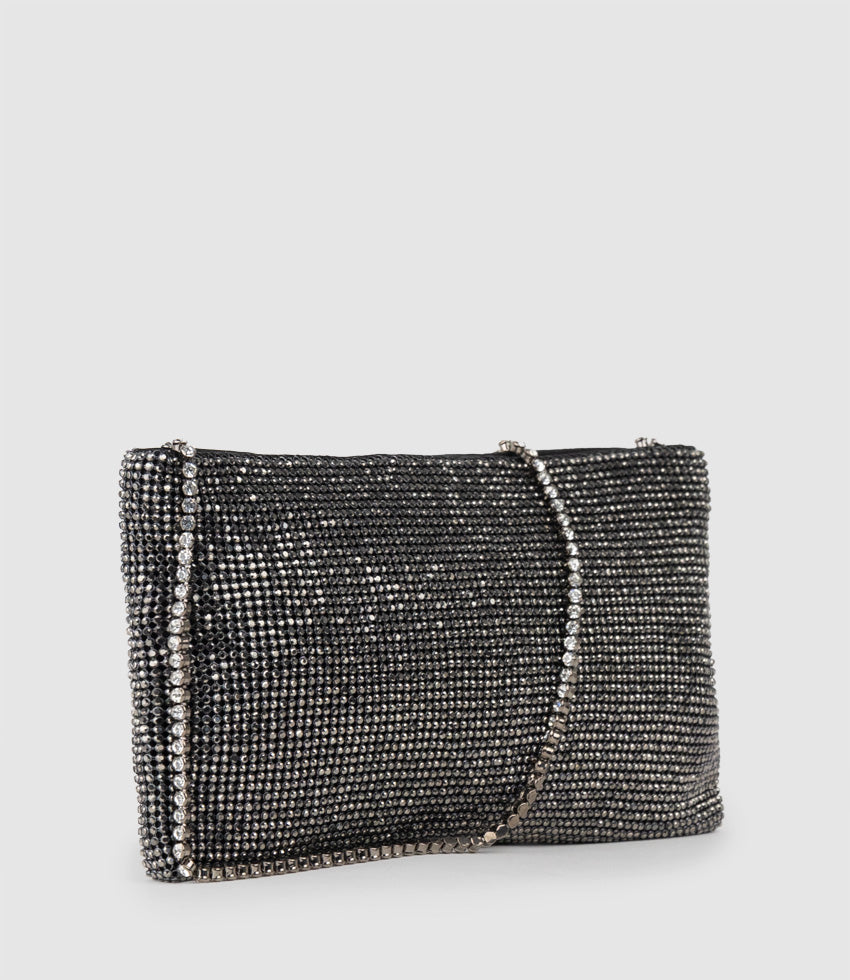 NAOMI Crossbody Bag in Black Crystal - Edward Meller