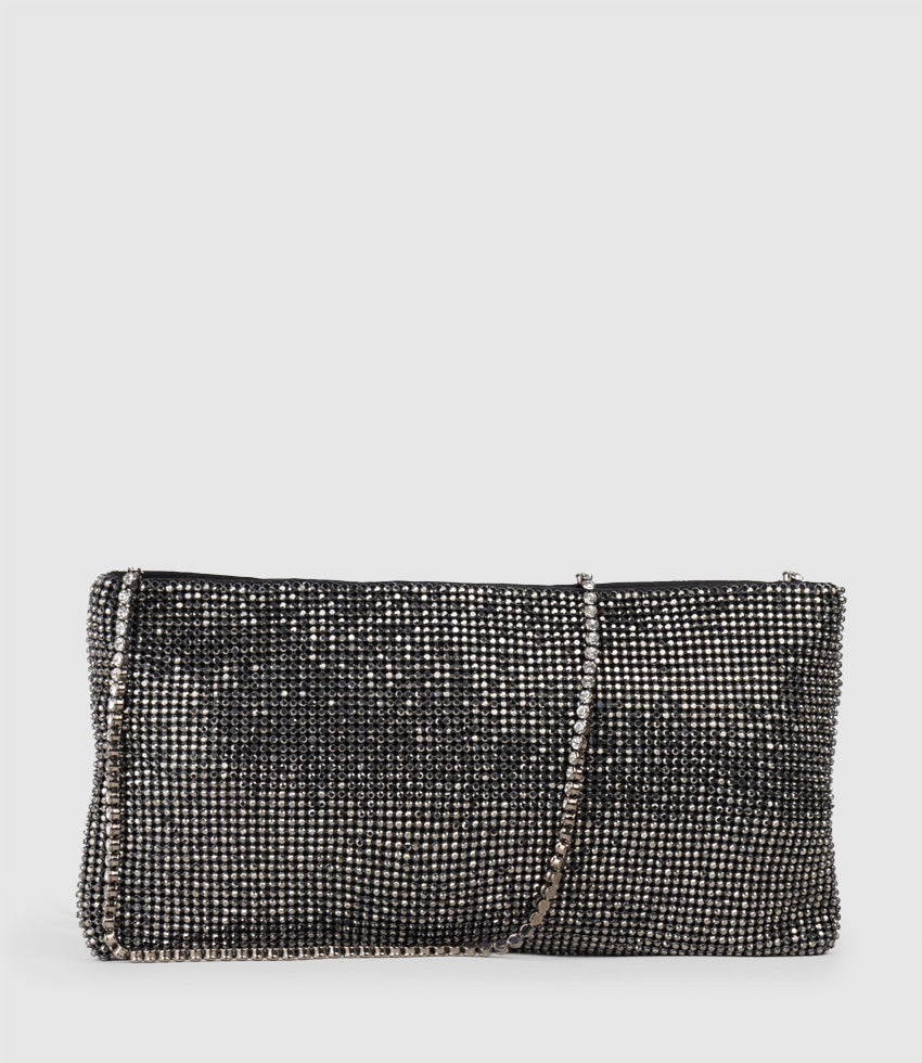 NAOMI Crossbody Bag in Black Crystal - Edward Meller