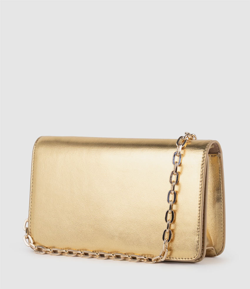 NYX Evening Bag in Aged Gold - Edward Meller