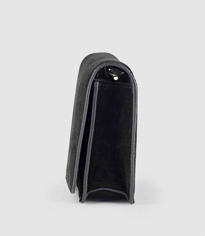 NYX Evening Bag in Black Suede - Edward Meller