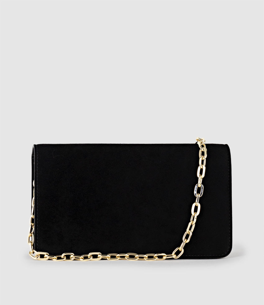 NYX Evening Bag in Black Suede - Edward Meller