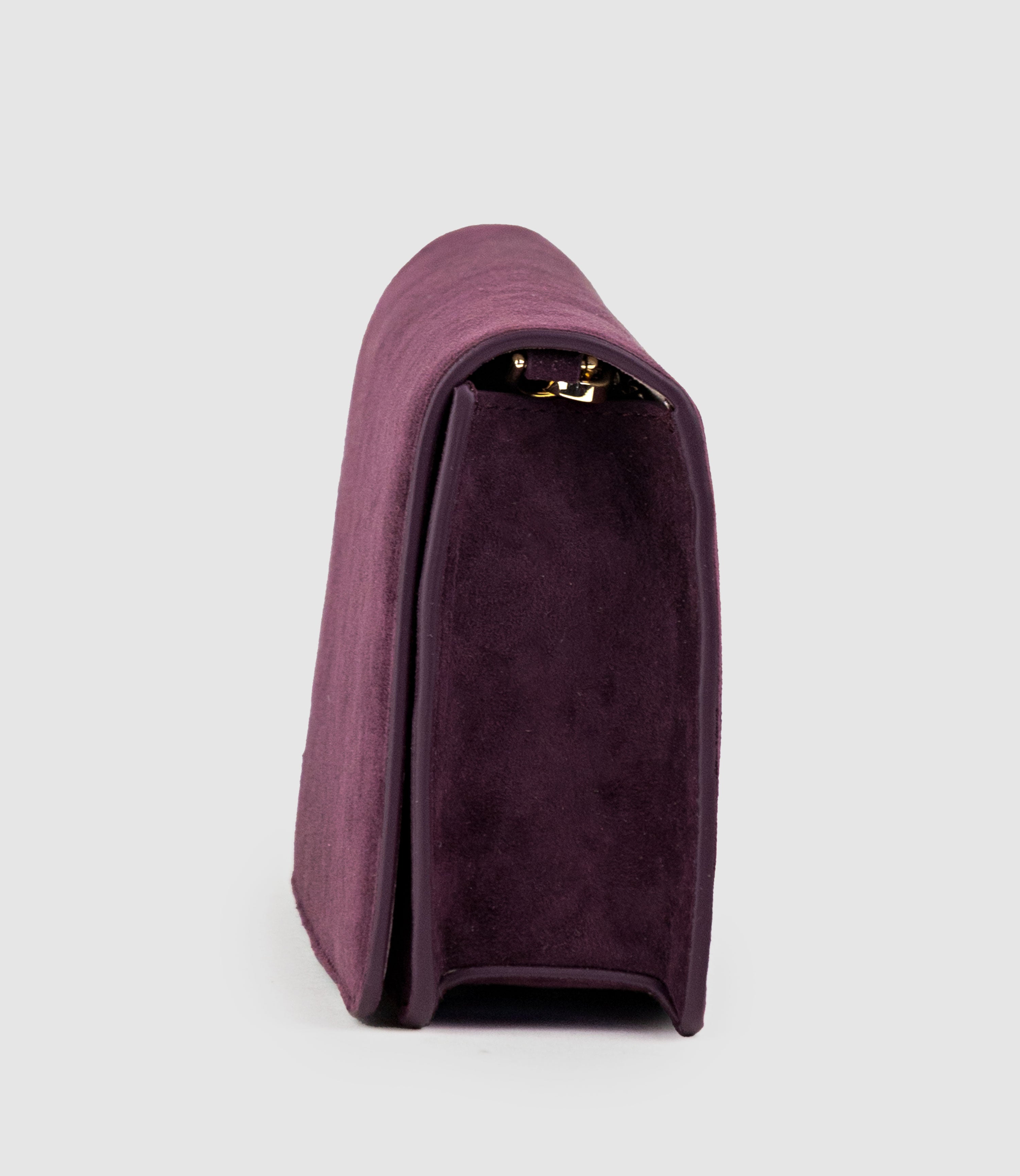 NYX Evening Bag in Eggplant Suede - Edward Meller