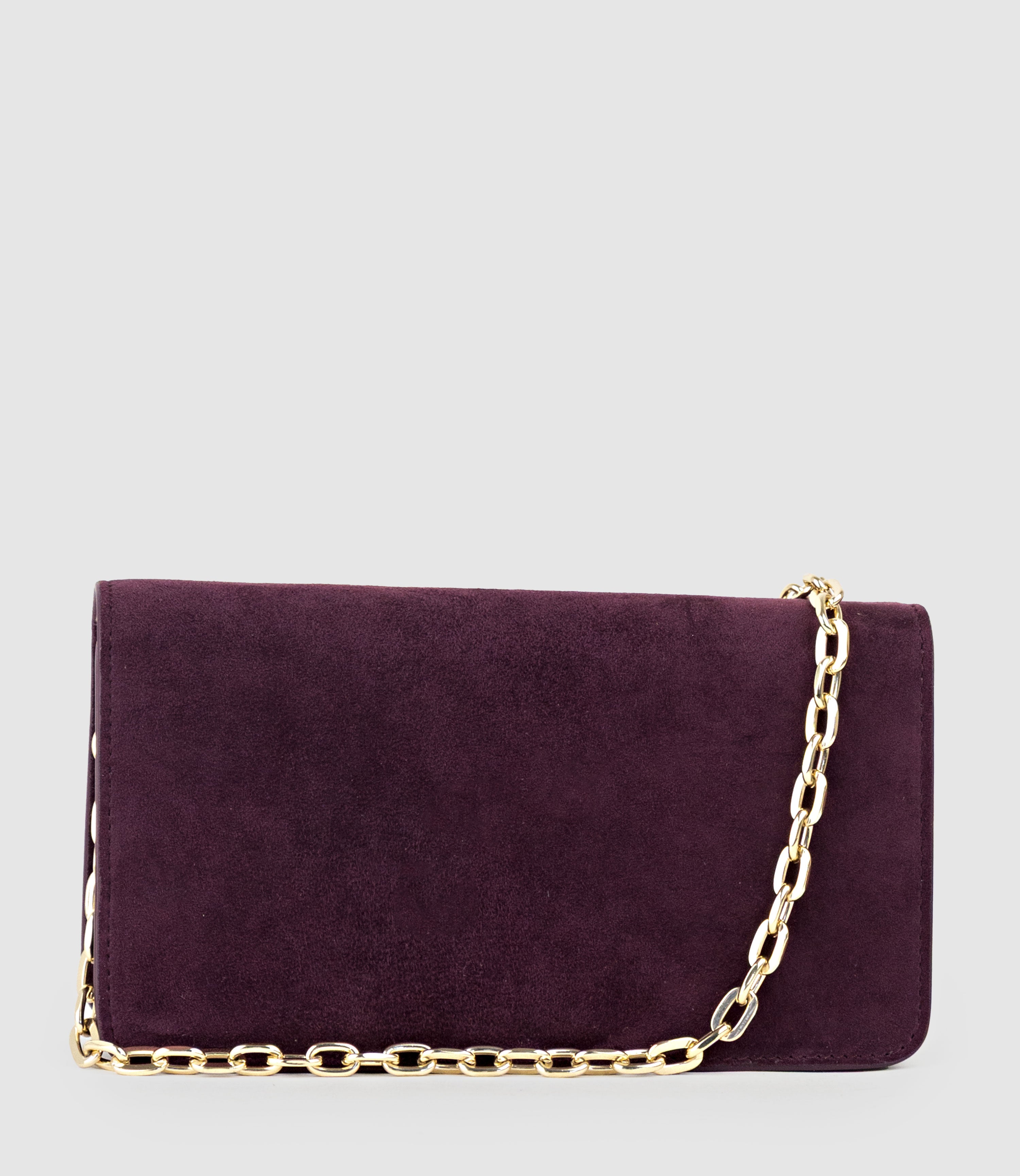 NYX Evening Bag in Eggplant Suede - Edward Meller