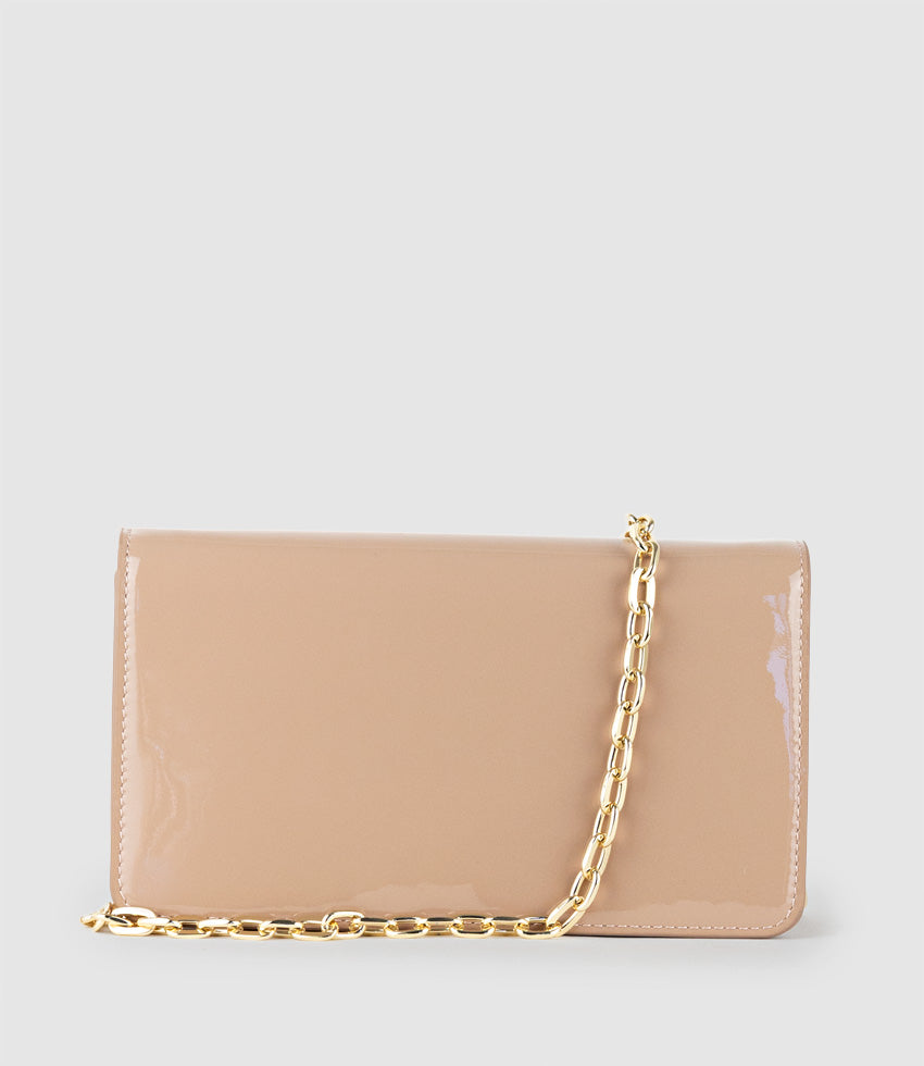 NYX Evening Bag in Nude Patent - Edward Meller