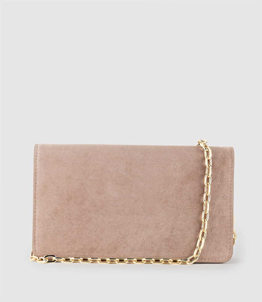 NYX Evening Bag in Nude Suede - Edward Meller
