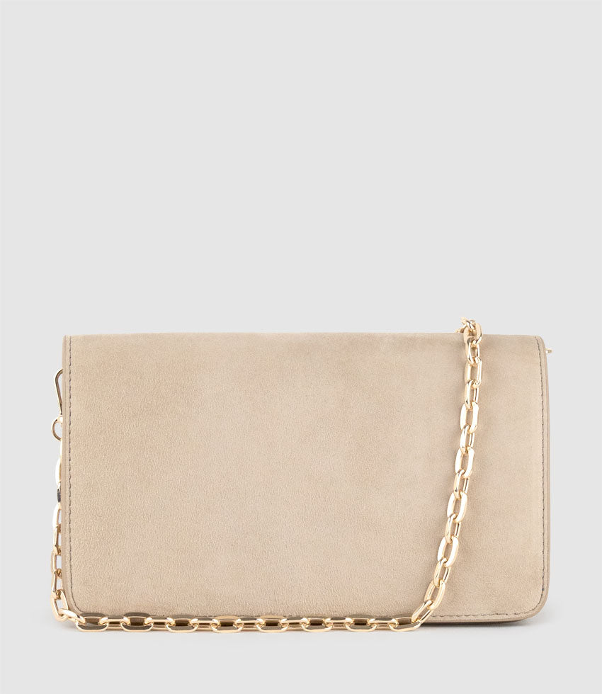 NYX Evening Bag in Sand Suede - Edward Meller
