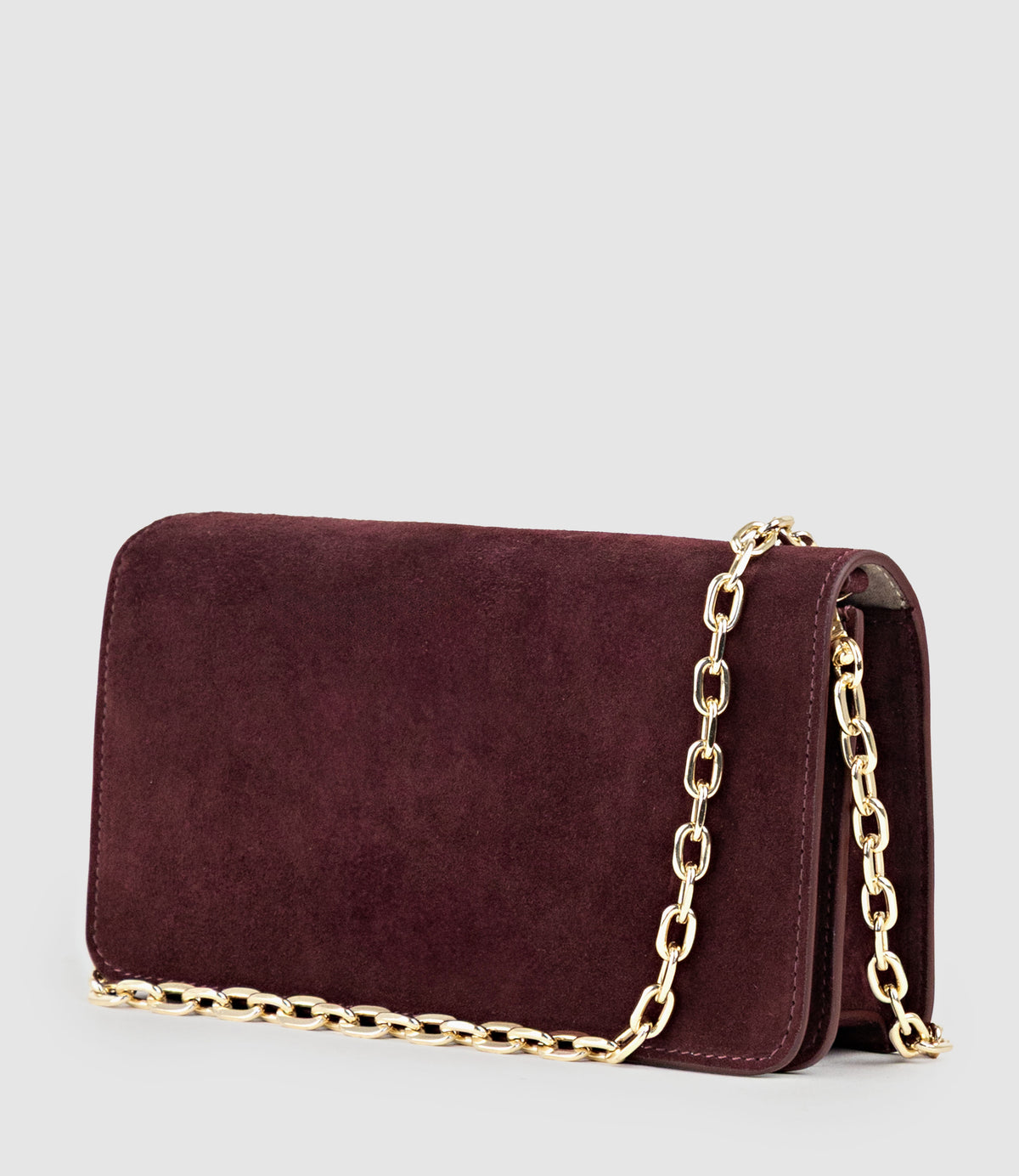 NYX Evening Bag in Wine Suede