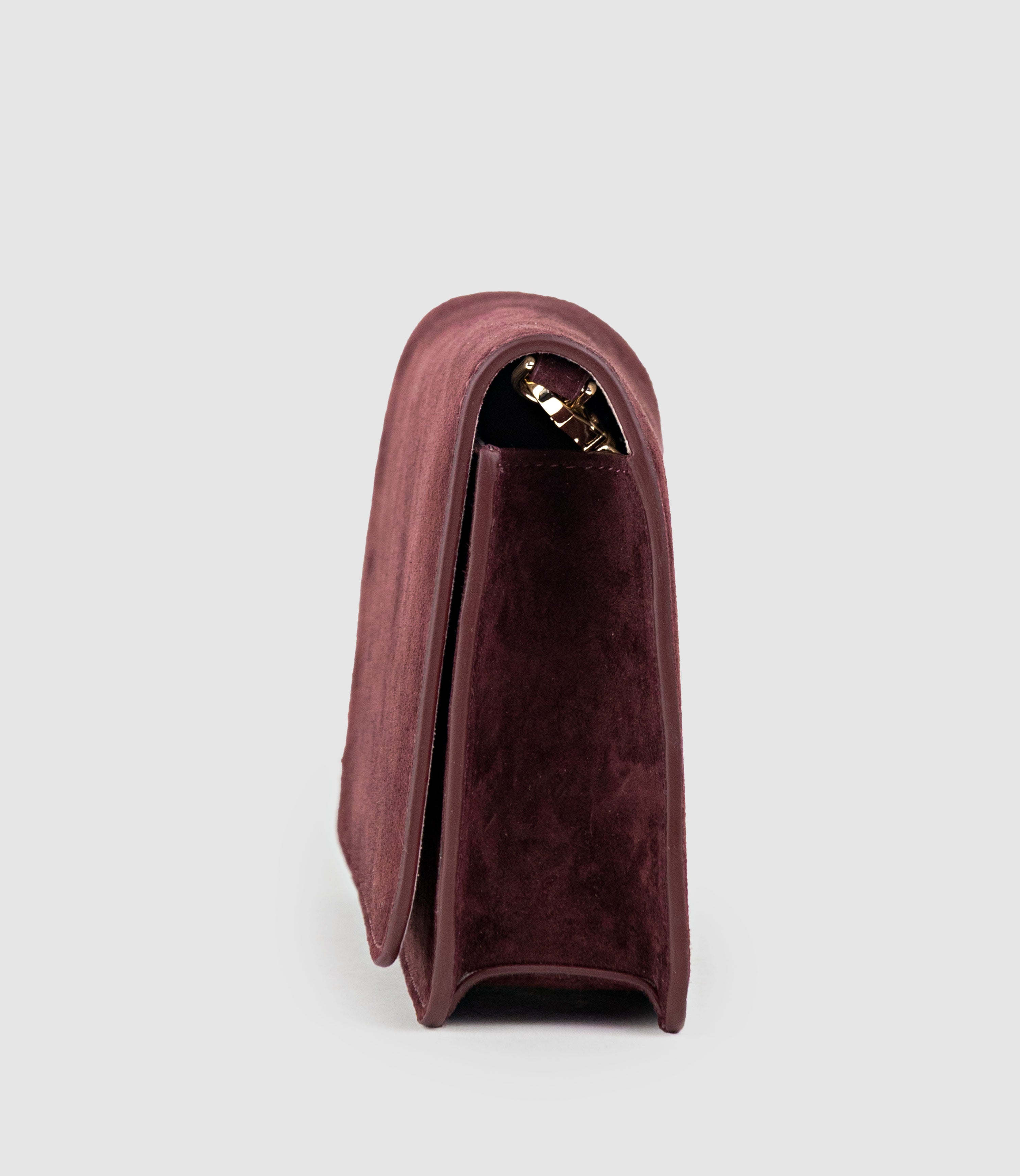 NYX Evening Bag in Wine Suede - Edward Meller