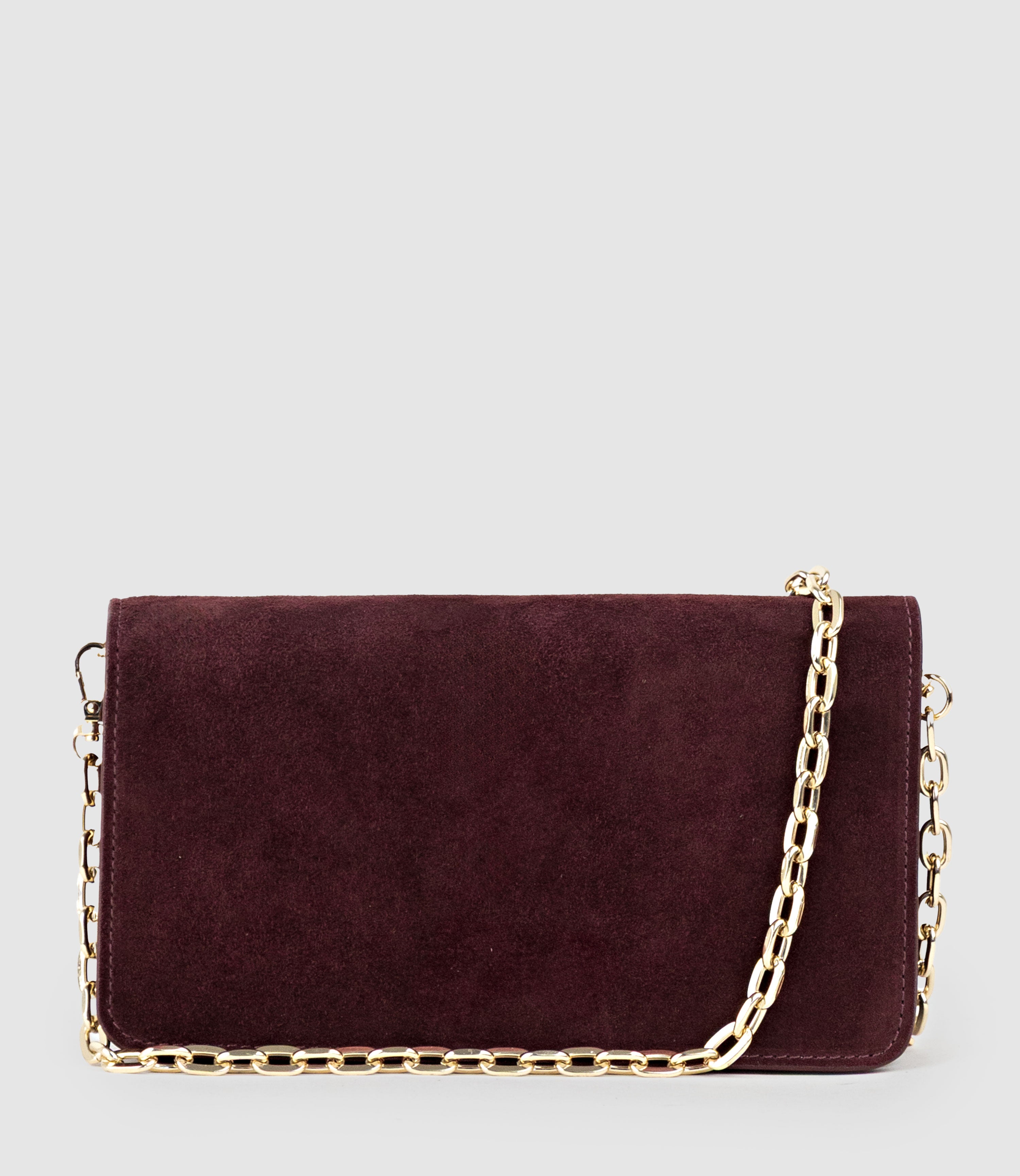 NYX Evening Bag in Wine Suede - Edward Meller