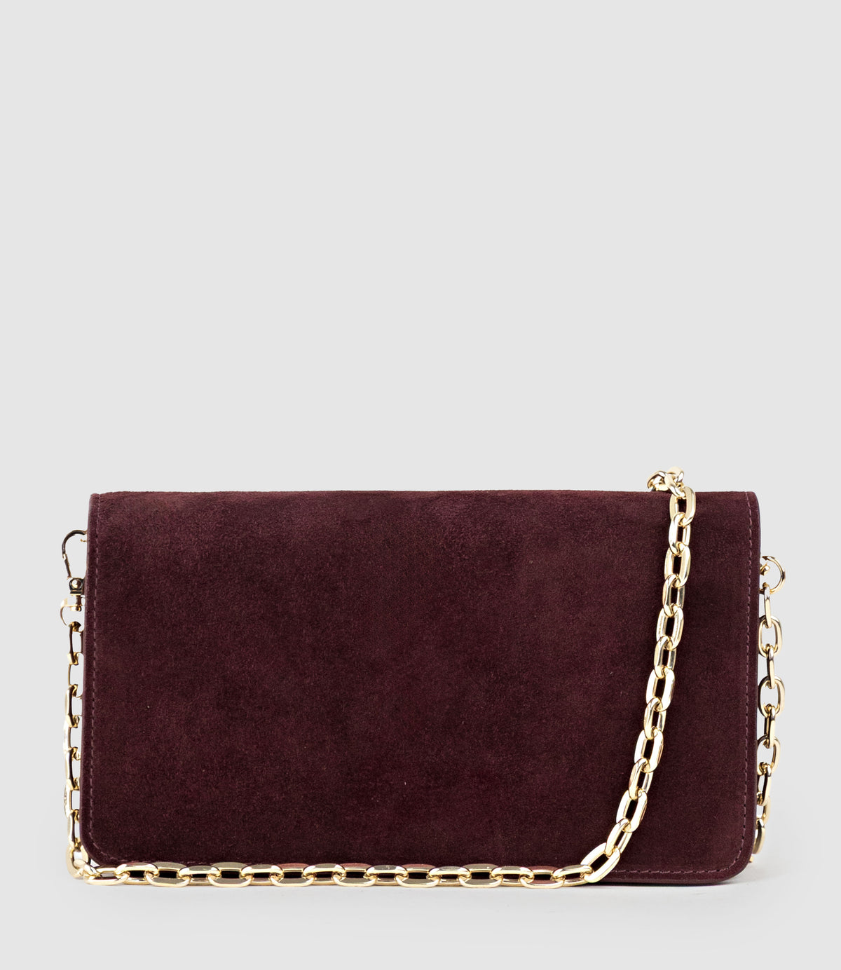 NYX Evening Bag in Wine Suede