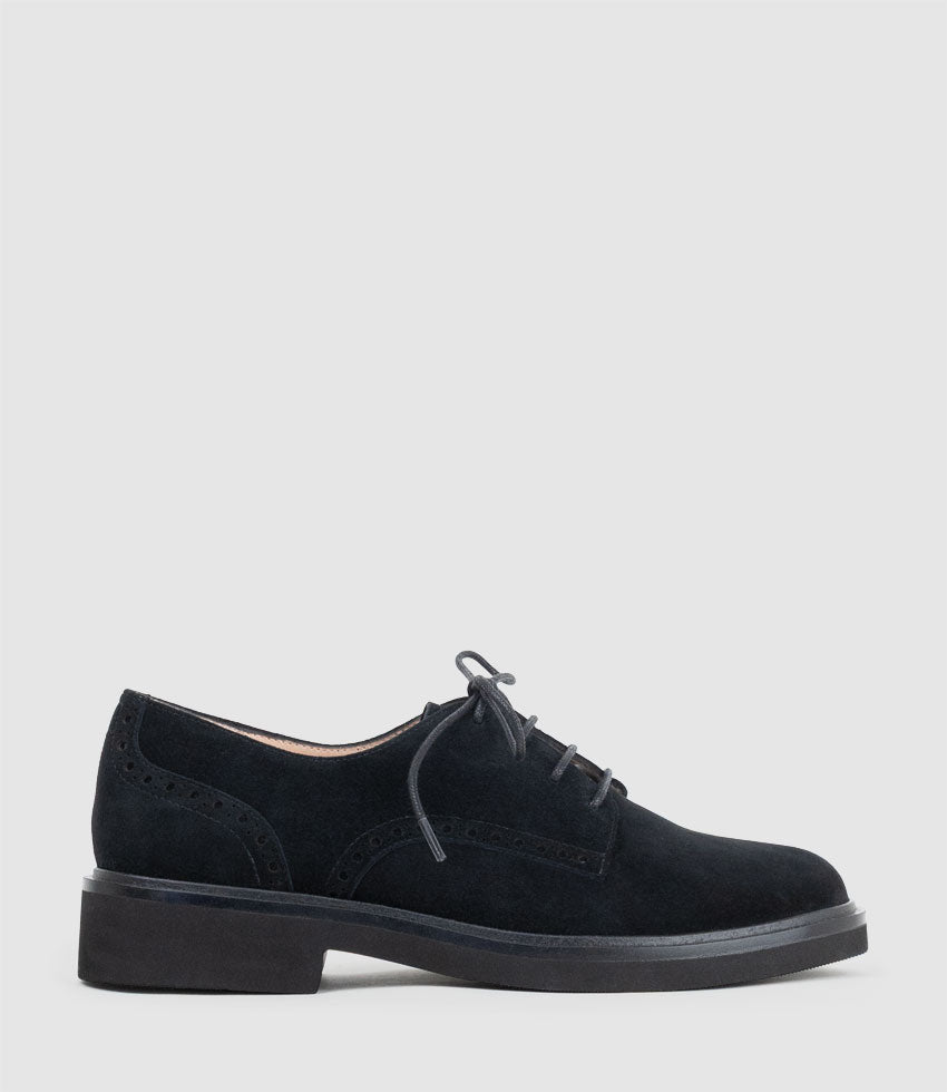 PAOLO Lace Up in Black Suede - Edward Meller