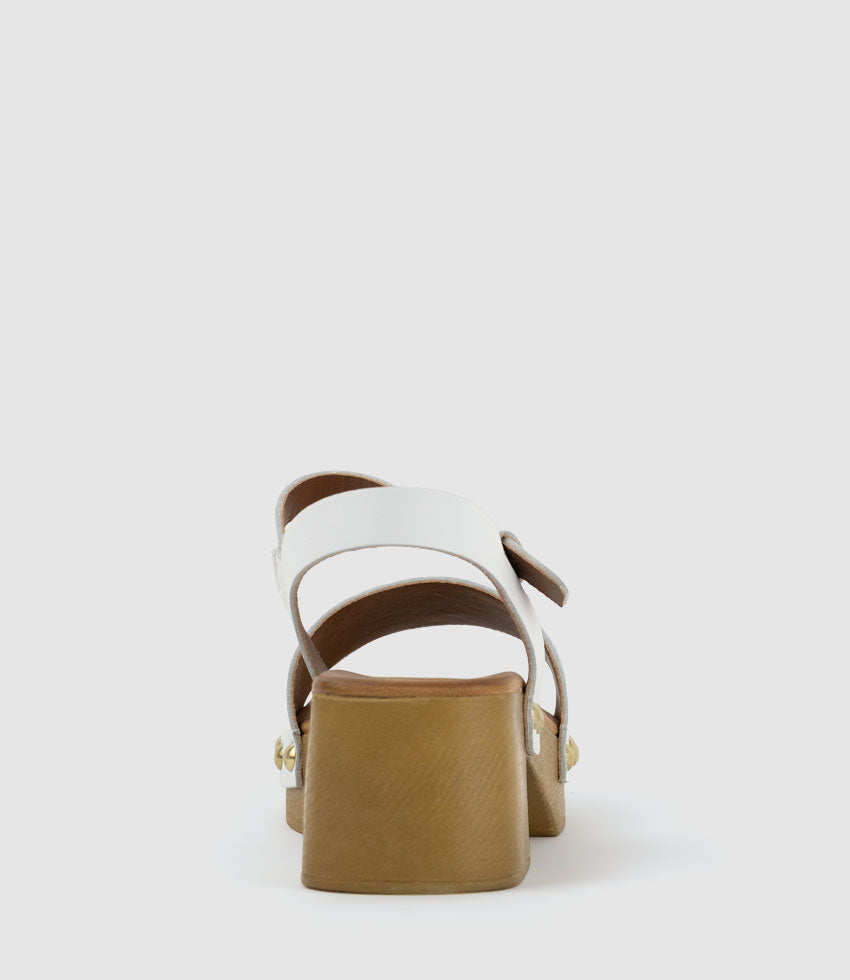 RANDAL60 Clog Style Sandal in Offwhite - Edward Meller