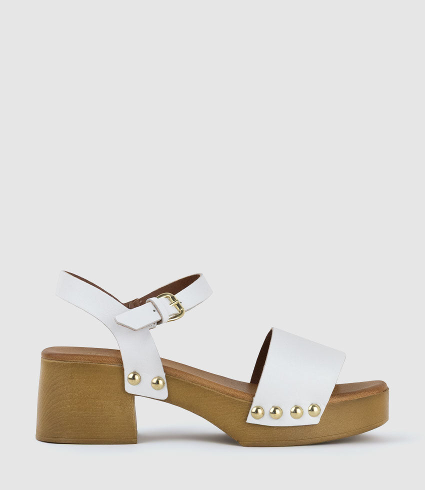 RANDAL60 Clog Style Sandal in Offwhite - Edward Meller