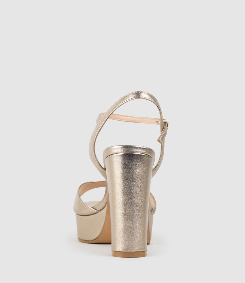ROYAL100 Platform Sandal in Rosegold - Edward Meller