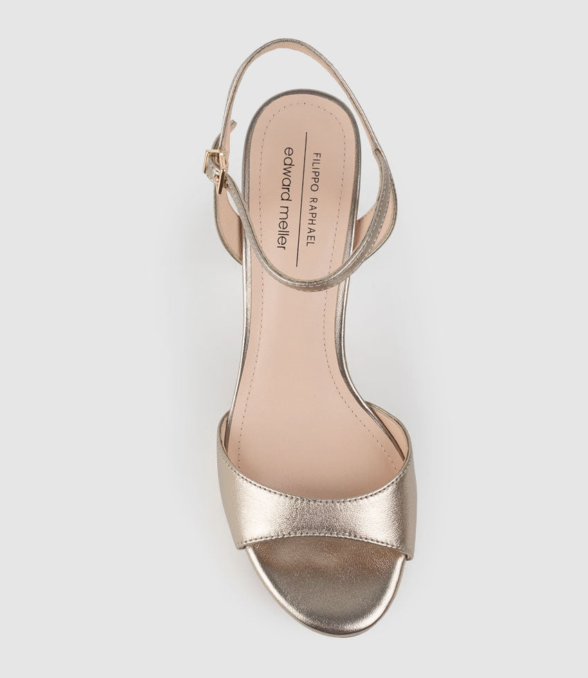 ROYAL100 Platform Sandal in Rosegold - Edward Meller