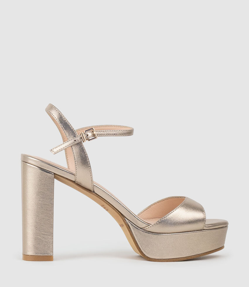 ROYAL100 Platform Sandal in Rosegold - Edward Meller