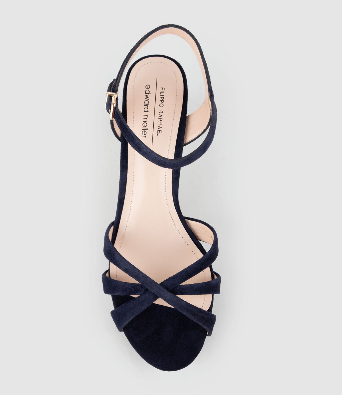 RYLIN80 Multistrap Platform Sandal in Navy Suede