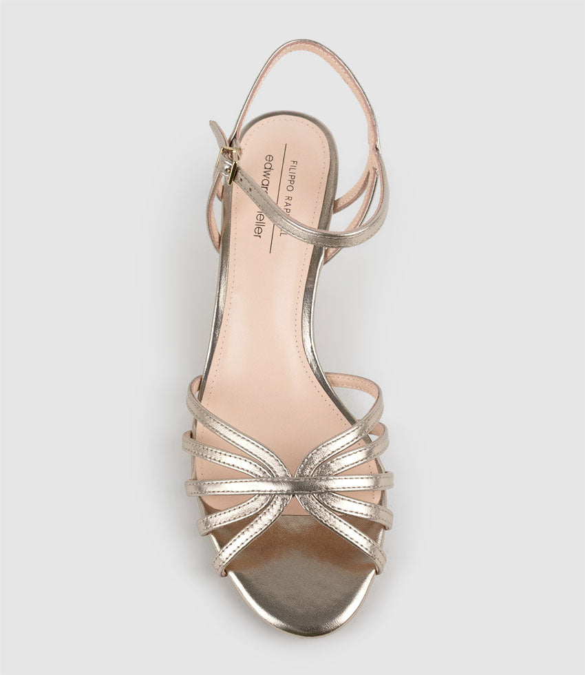 SALSA55 Strappy Sandal in Rosegold - Edward Meller