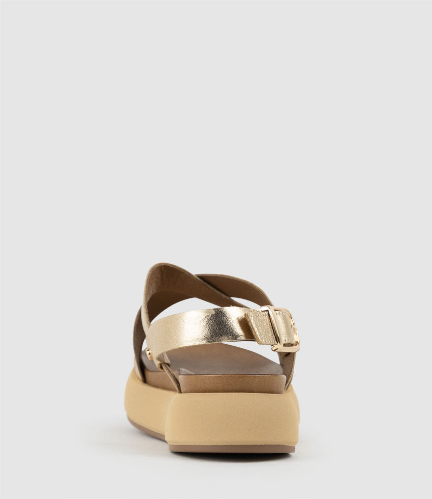 SARILLA Crossover Sandal on Unit in Gold - Edward Meller