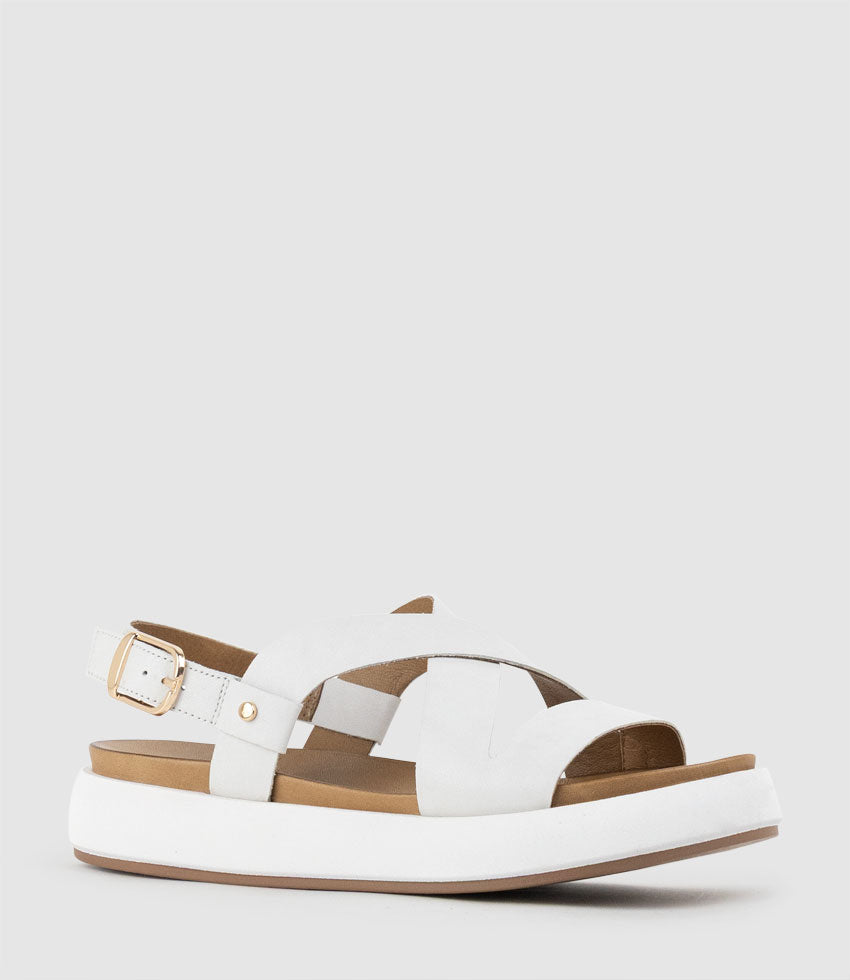 SARILLA Crossover Sandal on Unit in Offwhite - Edward Meller
