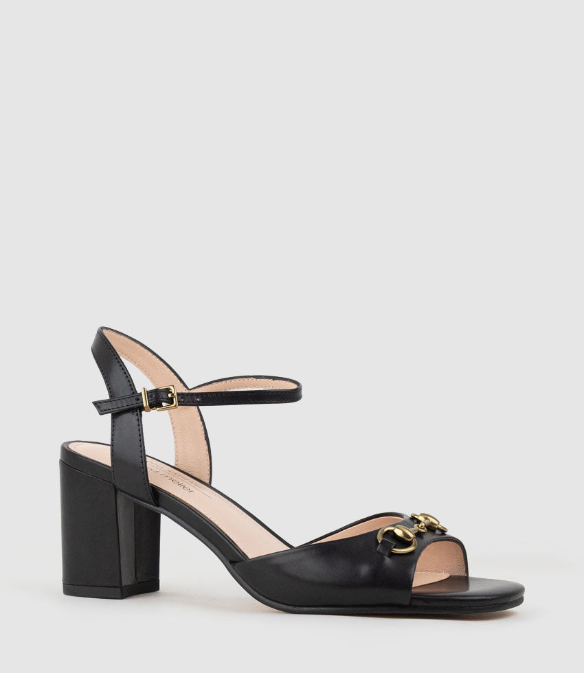 SATO65 Sandal with Trim in Black Calf - Edward Meller