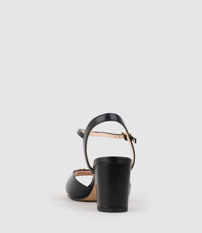SATO65 Sandal with Trim in Black Calf - Edward Meller