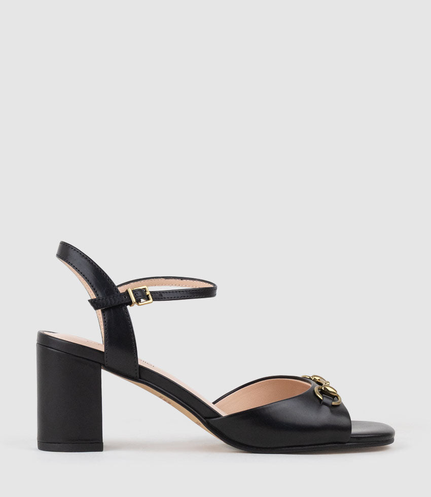 SATO65 Sandal with Trim in Black Calf - Edward Meller