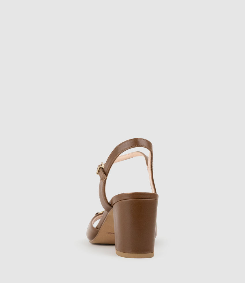 SATO65 Sandal with Trim in Tan Calf - Edward Meller