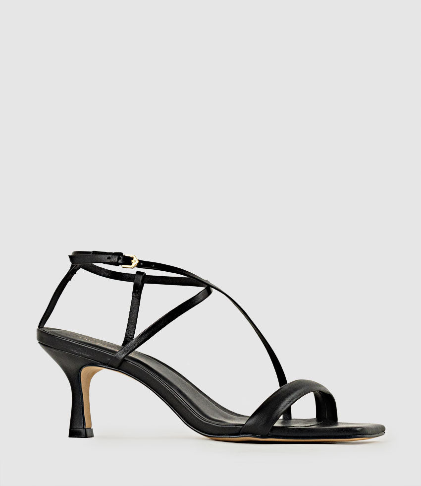 SELENA80 Strappy Sandal in Black - Edward Meller
