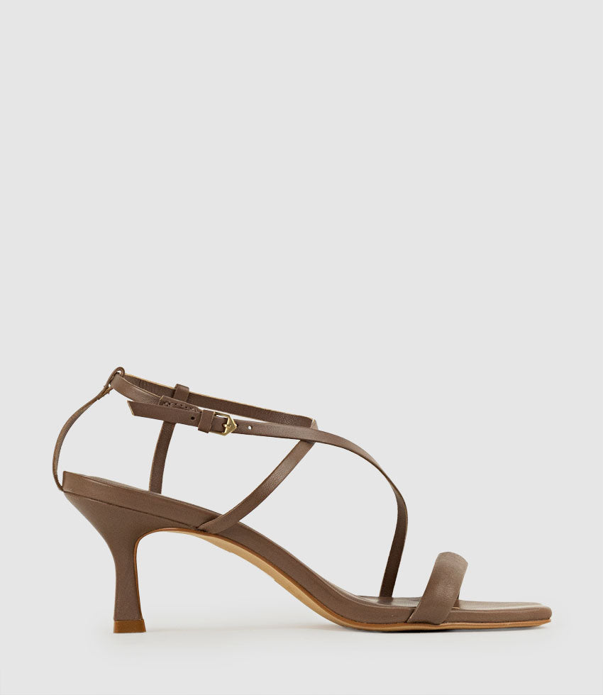 SELENA80 Strappy Sandal in Mocha - Edward Meller