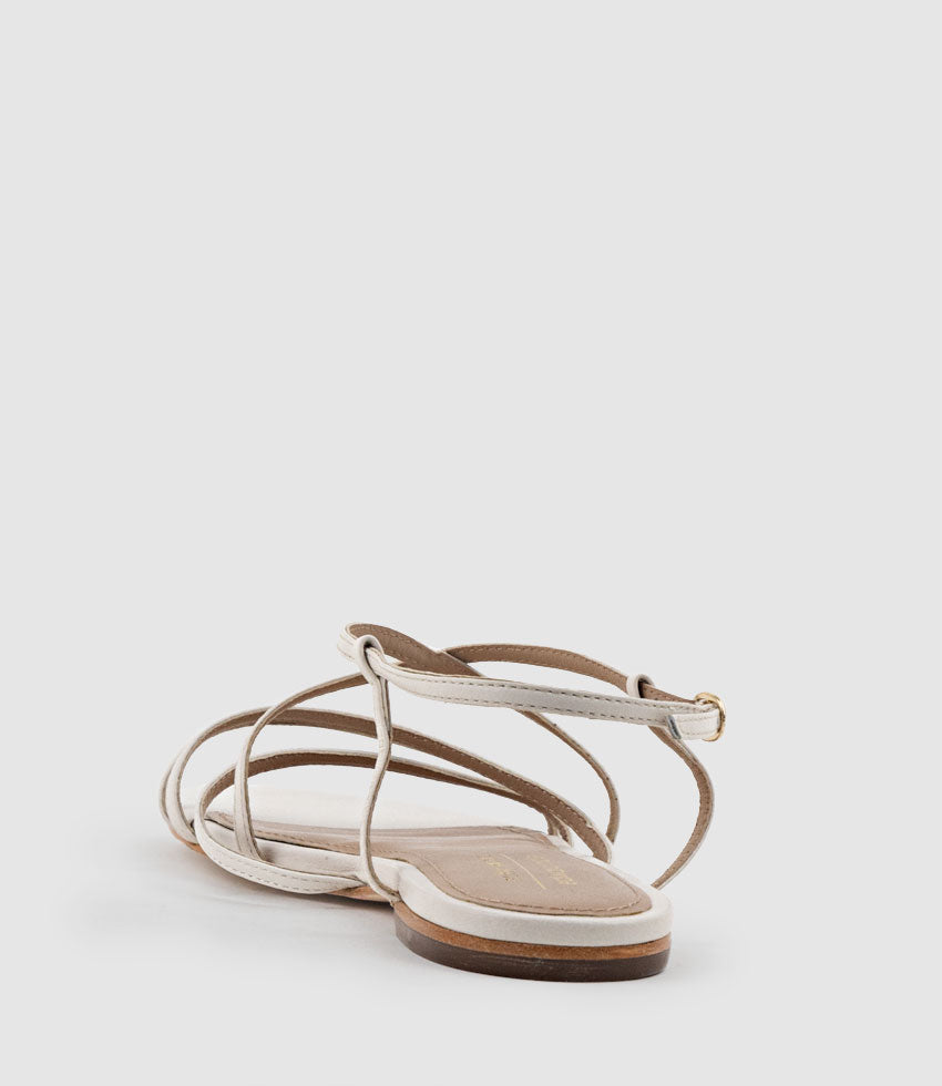 SERVILLE Strappy Sandal in Offwhite