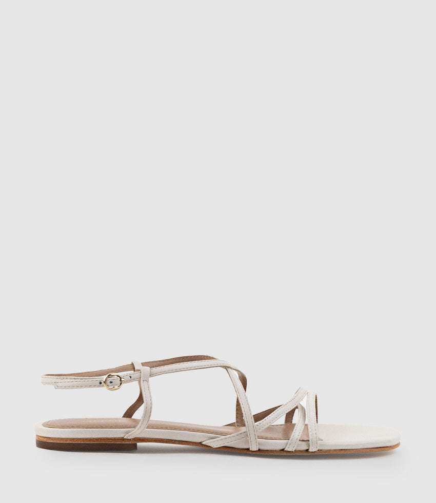 SERVILLE Strappy Sandal in Offwhite