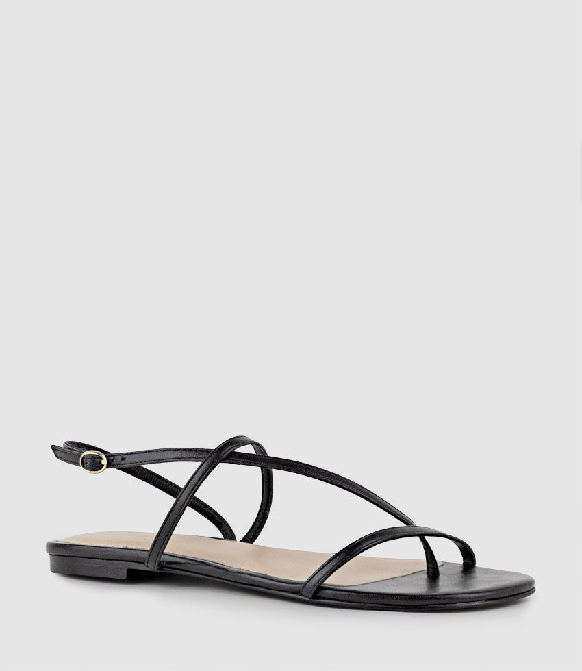 SETALLE Fine Strappy Sandal in Black - Edward Meller