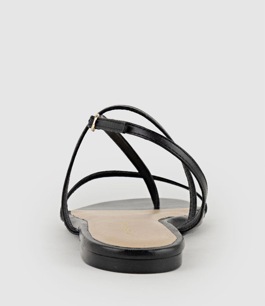 SETALLE Fine Strappy Sandal in Black - Edward Meller