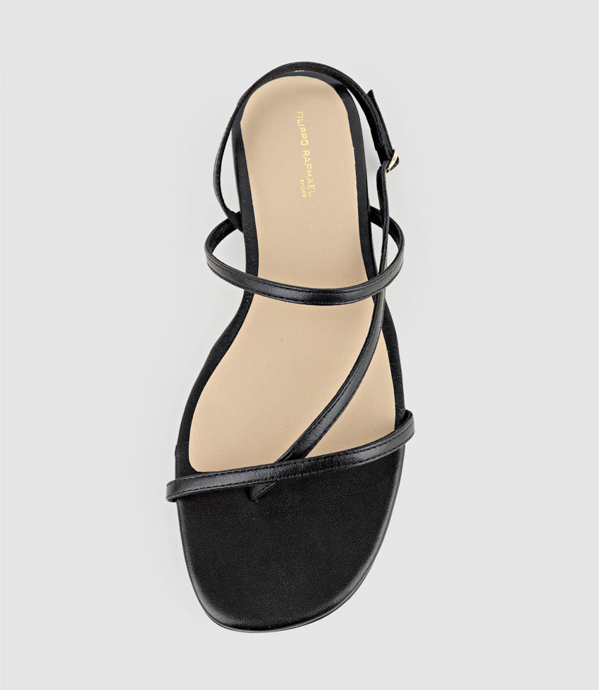 SETALLE Fine Strappy Sandal in Black - Edward Meller