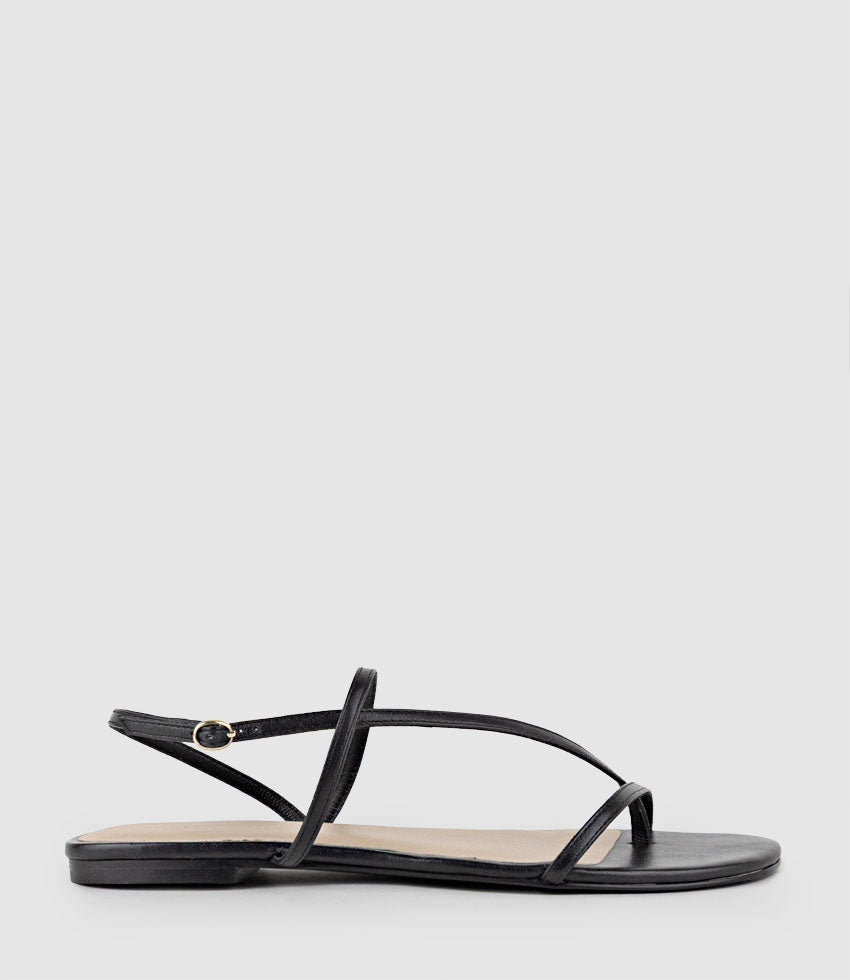 SETALLE Fine Strappy Sandal in Black - Edward Meller