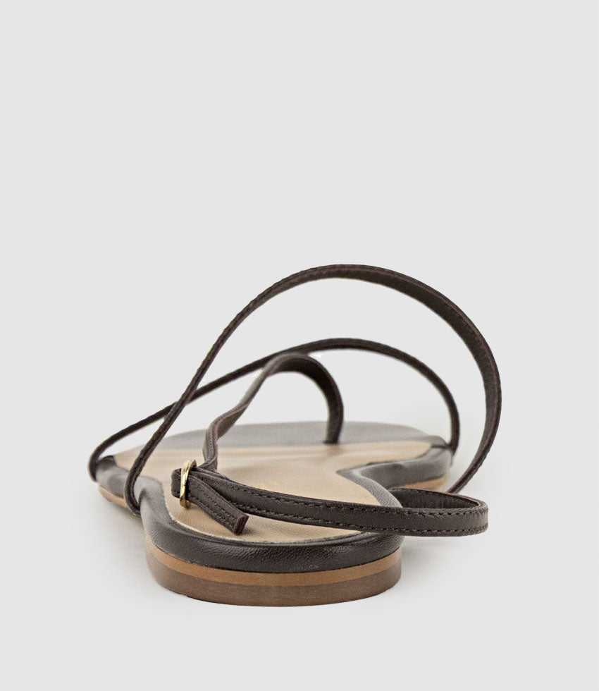 SETALLE Fine Strappy Sandal in Brown - Edward Meller