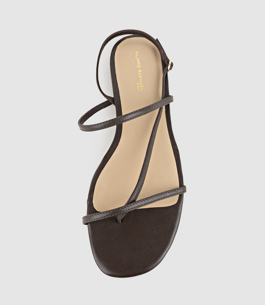 SETALLE Fine Strappy Sandal in Brown - Edward Meller