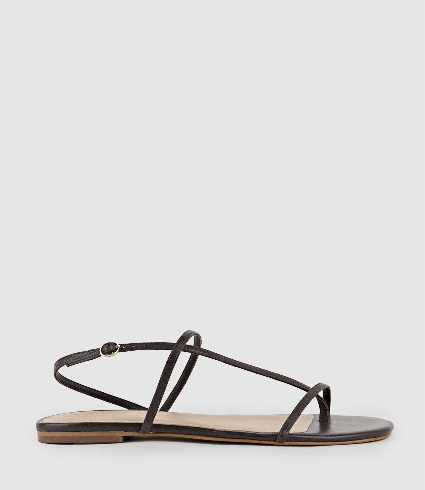 SETALLE Fine Strappy Sandal in Brown - Edward Meller