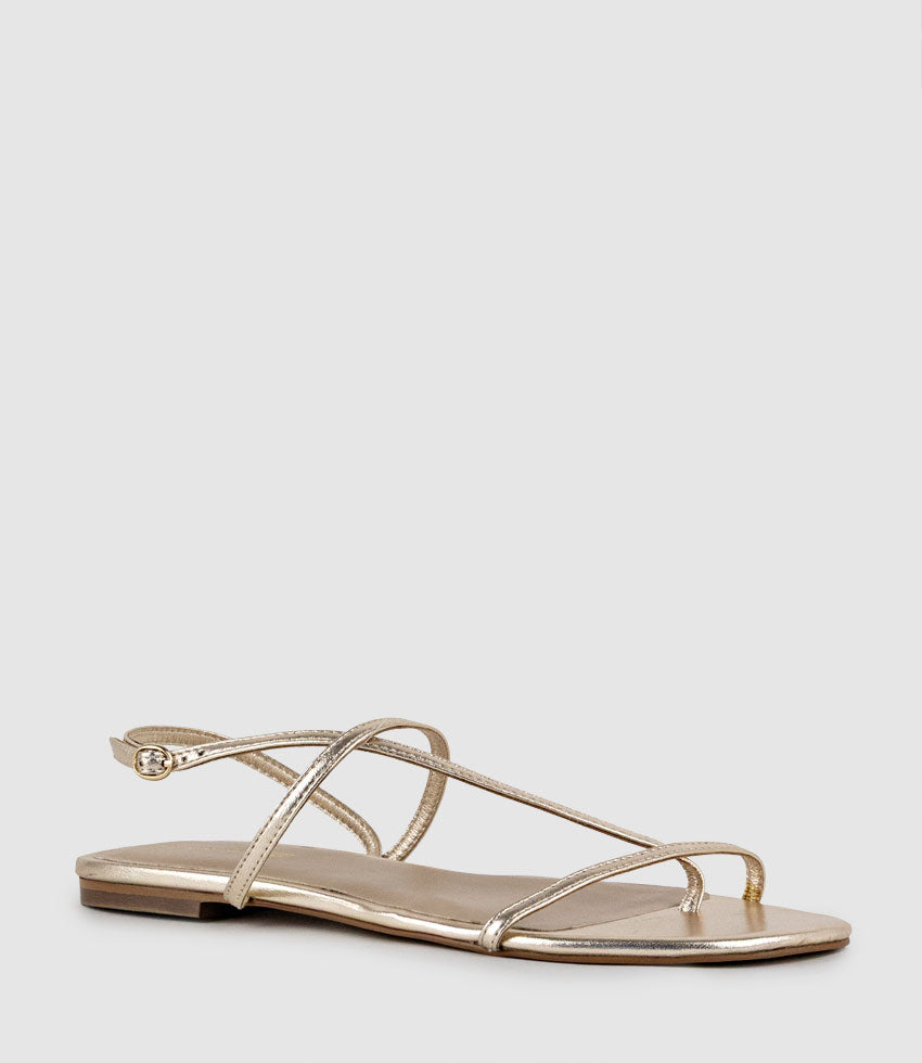 SETALLE Fine Strappy Sandal in Platino - Edward Meller