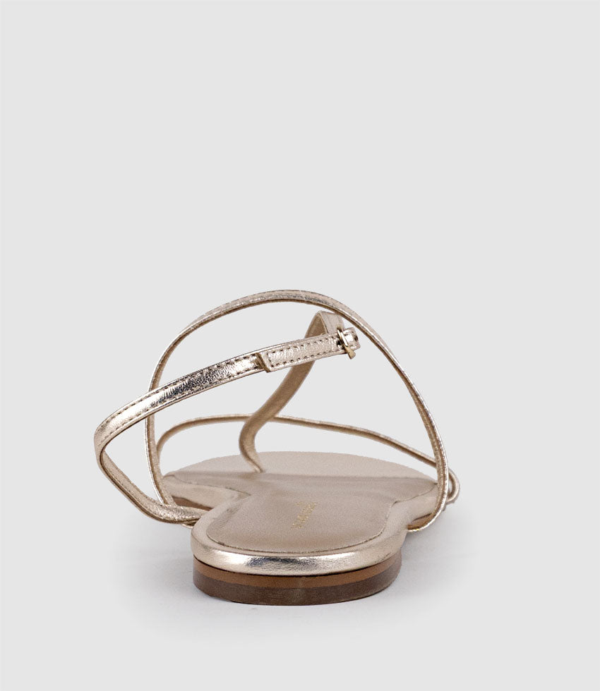 SETALLE Fine Strappy Sandal in Platino - Edward Meller